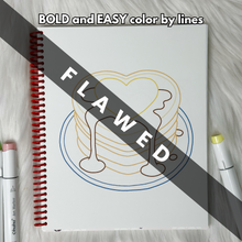 Load image into Gallery viewer, FLAWED Hearts Color By Lines Coloring Book