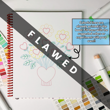 Load image into Gallery viewer, FLAWED Hearts Color By Lines Coloring Book