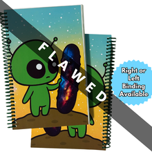 Load image into Gallery viewer, FLAWED Alien Pickle Notebook