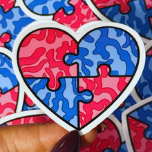 Load image into Gallery viewer, Puzzle Heart Sticker