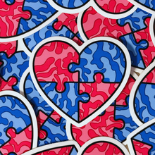 Load image into Gallery viewer, Puzzle Heart Sticker