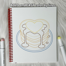 Load image into Gallery viewer, Hearts Color By Lines Coloring Book