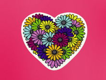 Load image into Gallery viewer, Heart Daisy Sticker
