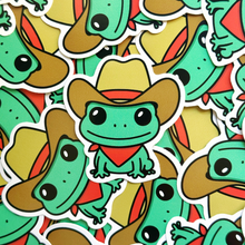 Load image into Gallery viewer, Cowboy Frog Sticker
