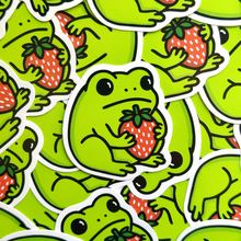Load image into Gallery viewer, Strawberry Frog Sticker
