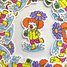 Load image into Gallery viewer, Clown Girl Daisy Sticker
