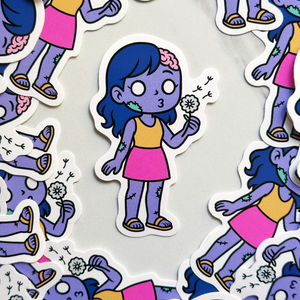 Zombie Dandelion Sticker