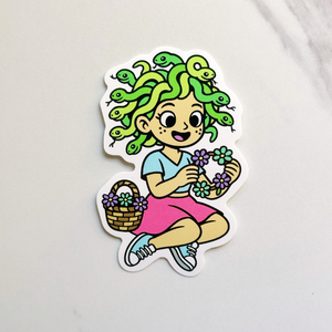 Medusa Flower Crown Sticker