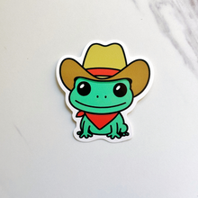 Load image into Gallery viewer, Cowboy Frog Sticker
