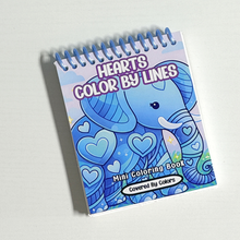 Load image into Gallery viewer, Hearts Color By Lines Mini Book
