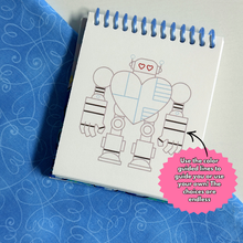 Load image into Gallery viewer, Hearts Color By Lines Mini Book
