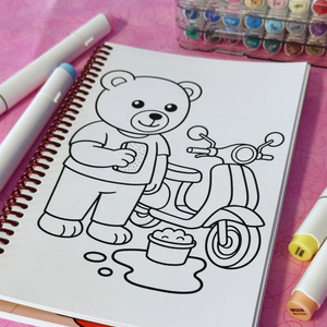 Teddy Bears Bold and Simple Coloring Book