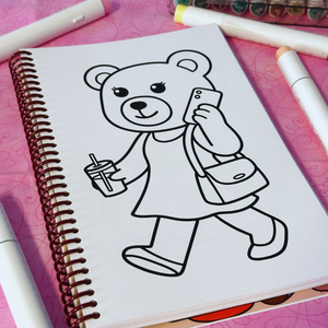 Teddy Bears Bold and Simple Coloring Book