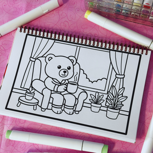 Teddy Bears Bold and Simple Coloring Book