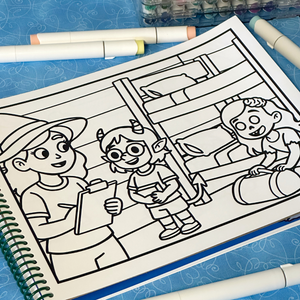 Spooky Summer Camp Coloring Book