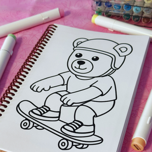 Teddy Bears Bold and Simple Coloring Book