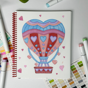 Hearts Color By Lines Coloring Book