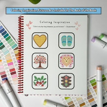 Load image into Gallery viewer, Hearts Color By Lines Coloring Book
