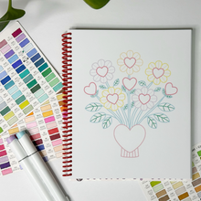 Load image into Gallery viewer, Hearts Color By Lines Coloring Book
