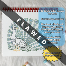 Load image into Gallery viewer, FLAWED Hearts Color By Lines Coloring Book
