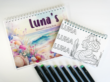 Load image into Gallery viewer, Mermaid Personalized Coloring Book
