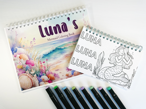 Mermaid Personalized Coloring Book