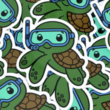 Load image into Gallery viewer, Scuba Turtle Sticker
