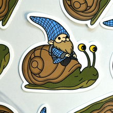 Load image into Gallery viewer, Gnome and Mr. Snail Sticker
