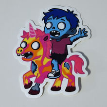 Load image into Gallery viewer, Jumbo Zomboy Unicorn Sticker
