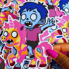 Load image into Gallery viewer, Jumbo Zomboy Unicorn Sticker
