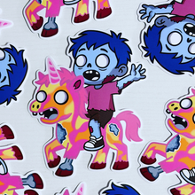 Load image into Gallery viewer, Jumbo Zomboy Unicorn Sticker
