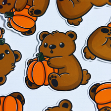 Load image into Gallery viewer, Teddy Bear Pumpkin Sticker
