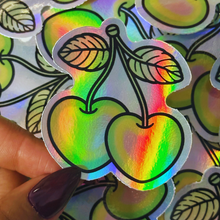 Load image into Gallery viewer, Holographic Cherry Hearts
