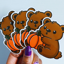 Load image into Gallery viewer, Teddy Bear Pumpkin Sticker
