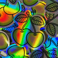 Load image into Gallery viewer, Holographic Cherry Hearts
