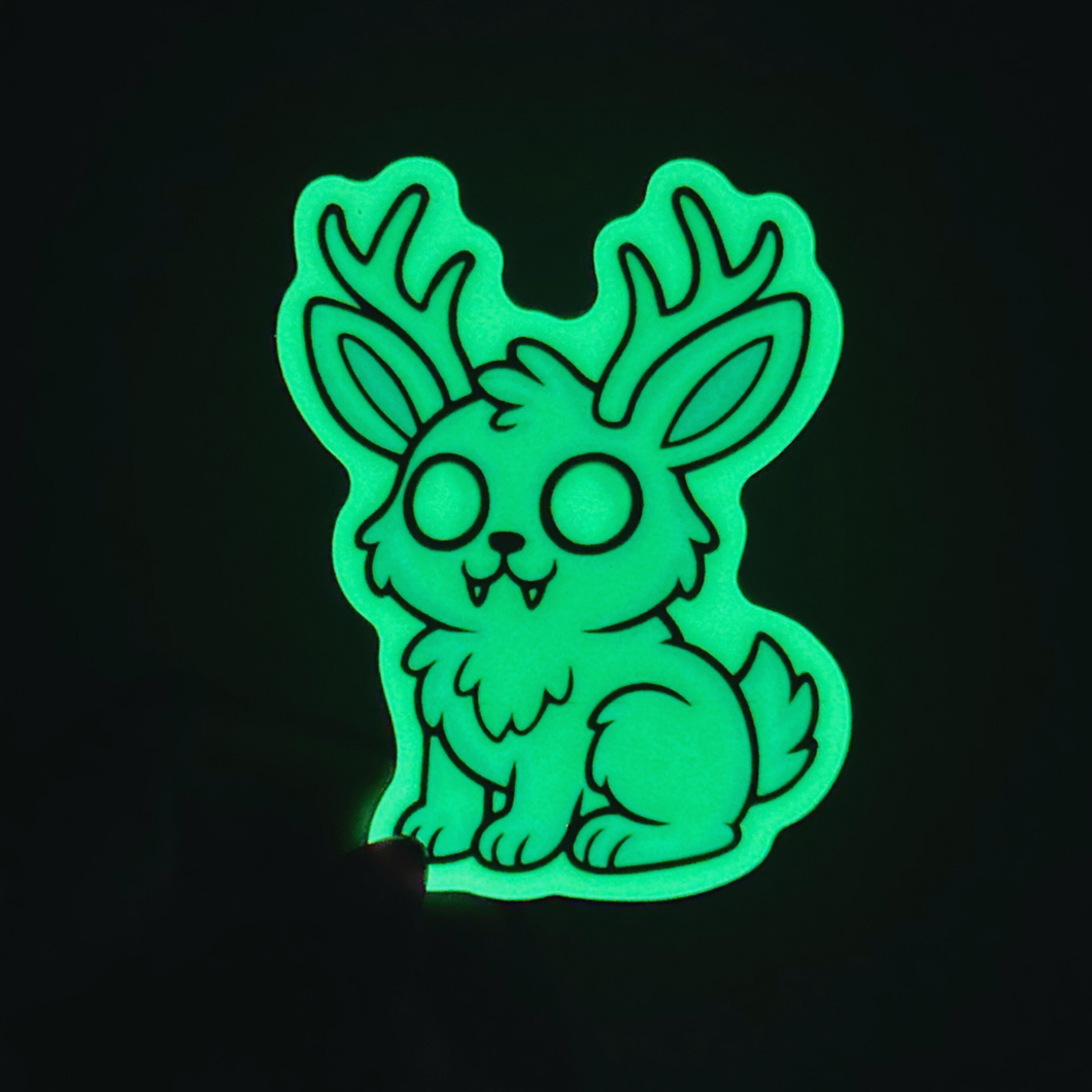 GLOW in the dark Zombie Jackalope