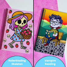 Load image into Gallery viewer, Standard Spooky Spring Notebooks - 8.5 x 5.5
