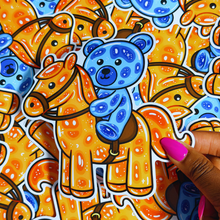 Load image into Gallery viewer, Jumbo Horseriding Jelly Teddy Bear
