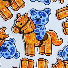 Load image into Gallery viewer, Jumbo Horseriding Jelly Teddy Bear
