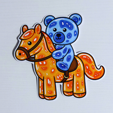 Load image into Gallery viewer, Jumbo Horseriding Jelly Teddy Bear
