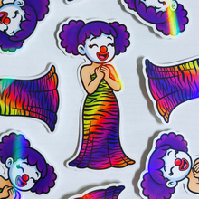 Load image into Gallery viewer, Holographic Clown Bae Sticker
