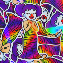 Load image into Gallery viewer, Holographic Clown Bae Sticker
