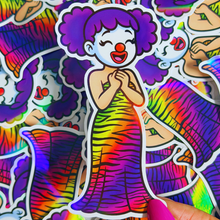 Load image into Gallery viewer, Holographic Clown Bae Sticker
