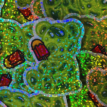Load image into Gallery viewer, Glitter Teddy Bear Popsicle
