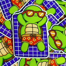 Load image into Gallery viewer, Lazy Beach Days Turtle Sticker

