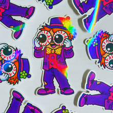Load image into Gallery viewer, Holographic Wowza Clown Sticker

