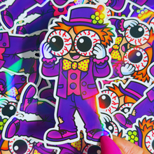 Load image into Gallery viewer, Holographic Wowza Clown Sticker
