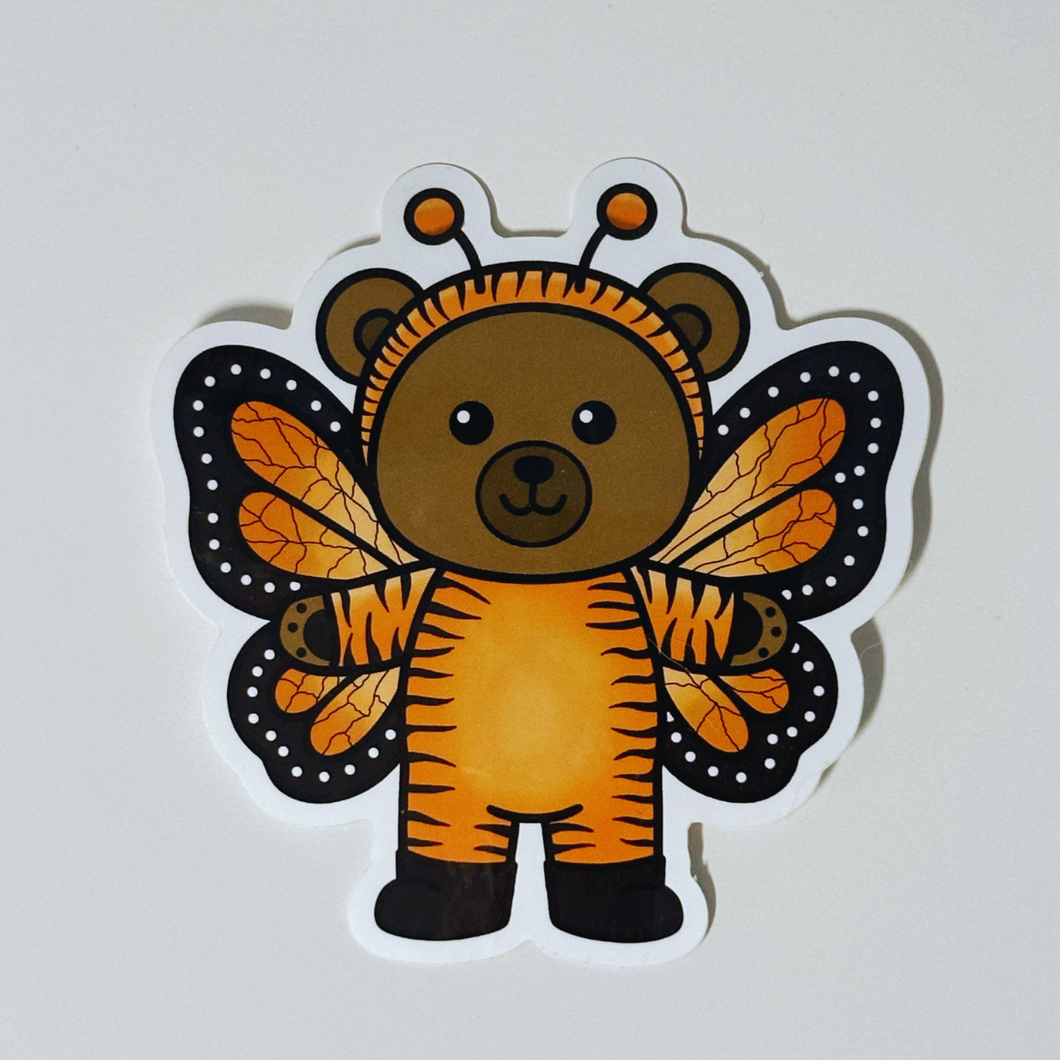Jumbo Butterfly Tiger Teddy Bear