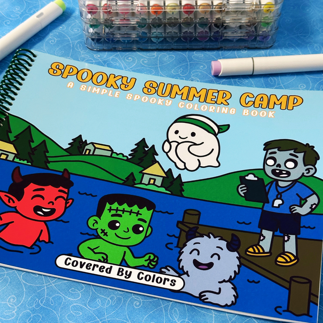 Spooky Summer Camp Coloring Book