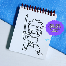 Load image into Gallery viewer, Ninja Mini Coloring Book
